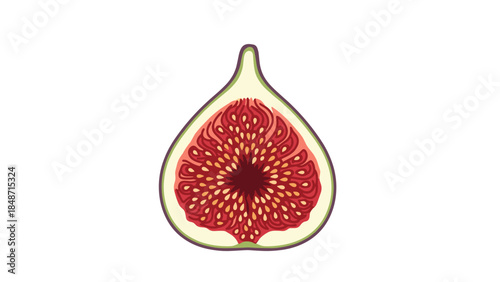 Fresh Fig Fruit Cut Open.