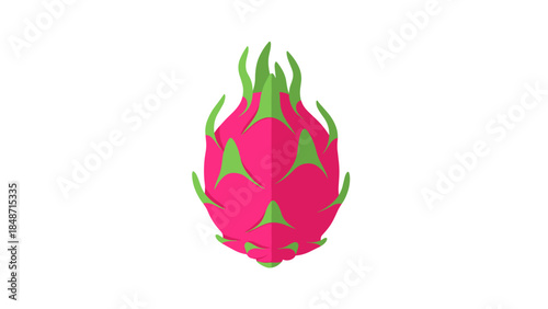 Dragon Fruit with Cartoon Facial Expression.