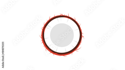 Fried Egg with Red Spicy Border.