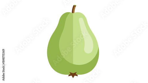 Green Pear Fruit Illustration.