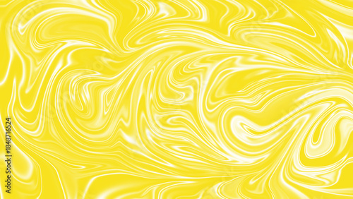 Billede på lærred Abstract yellow and white marbling texture background