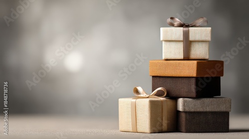 Stacked gift boxes