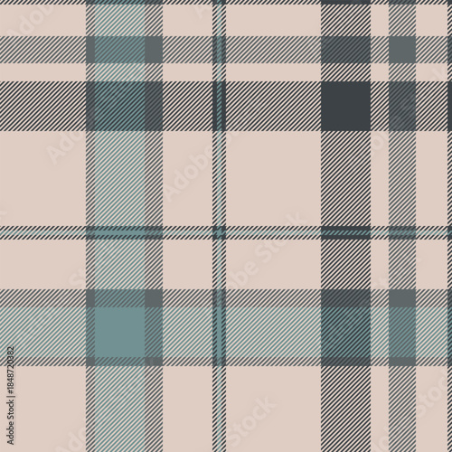 Minimal vector background textile, robe seamless tartan pattern. Large plaid fabric check texture in light and pastel colors.