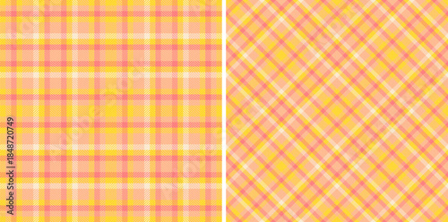 Check background vector of texture pattern tartan with a textile fabric seamless plaid. Set in light colors for casual menswear fashion in daily style.
