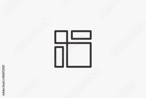 minimalist line art house interior logo