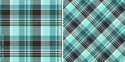 Textile pattern check of tartan seamless texture with a fabric plaid vector background. Set in space colors. Scrapbook ideas for creative projects.