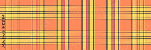 Old-fashioned textile texture check, infant vector plaid tartan. Variety seamless background pattern fabric in orange and yellow colors.