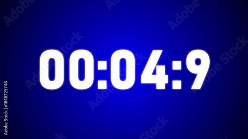 Wallpaper Mural Digital timer displaying 00:10:0 second timer on a dark blue gradient background with white glowing numbers countdown Torontodigital.ca