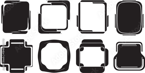 Smartwatch designs in black and white
