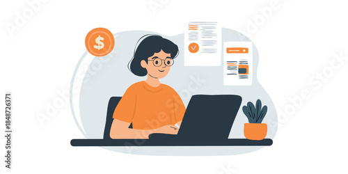 medical office professional using electronic health records system