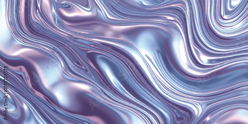 Abstract purple and blue fluid art wallpaper pattern with gold metallic flow and silver liquid waves