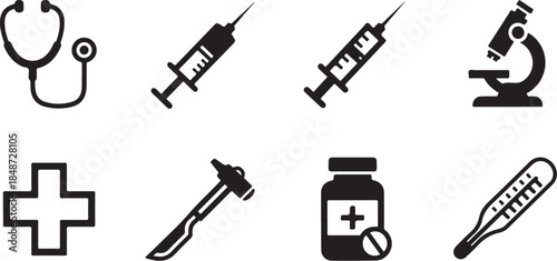 Medical icons for healthcare and medicine concepts