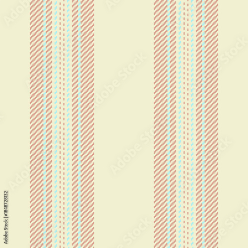 Volume textile vector fabric, pretty vertical stripe texture. Fluffy pattern lines background seamless in light and orange colors.