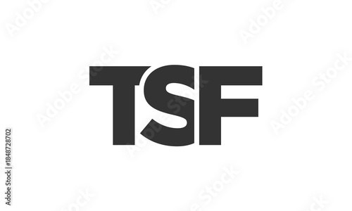 Free Download TSF logo design template with strong and modern bold text. Initial based vector logotype featuring simple and minimal typography. Trendy company identity. - GFXLoad