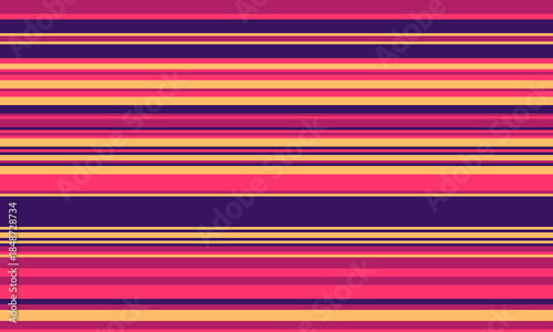 Vibrant horizontal stripes in sunset hues create a dynamic, modern design. Perfect for backgrounds, websites, textiles, or any project needing a bold, colorful aesthetic.