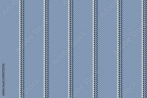 Sug lines texture seamless, formal vertical textile stripe. Oolded fabric pattern vector background in pastel and blue colors.