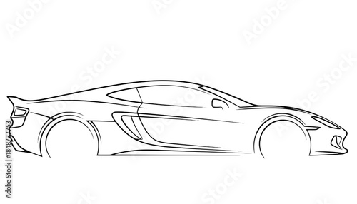 Automotive Car Line Art Vector Icons

