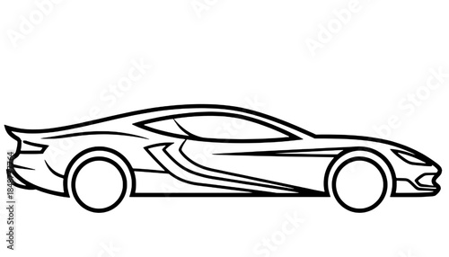 Automotive Car Line Art Vector Icons
