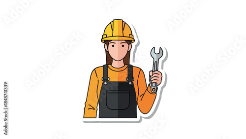 construction worker with helmet