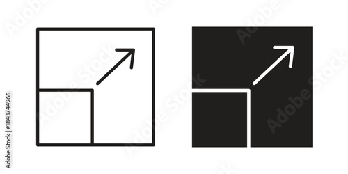 Resize icon flat simple icon. Liner version - stock vector.