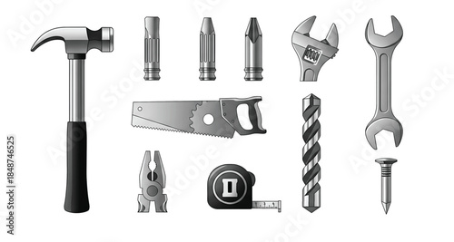 Essential Hand Tools Collection for DIY and Construction