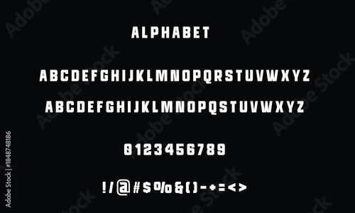 Minimal clean alphabet font with balanced proportions, perfect for modern branding and editorial design.