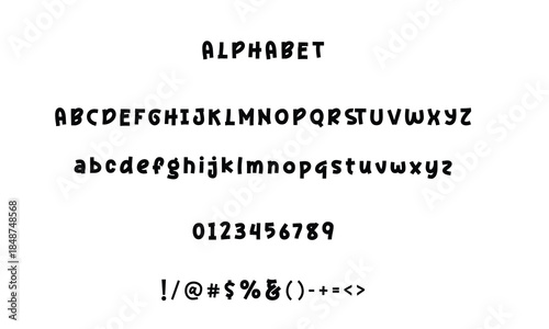 Clean modern alphabet font set suitable for branding, posters, web design, and professional typography projects.
