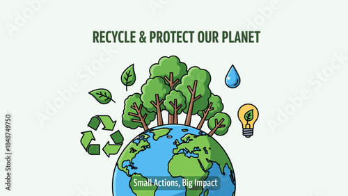 Recycling and protecting the planet with eco friendly activities