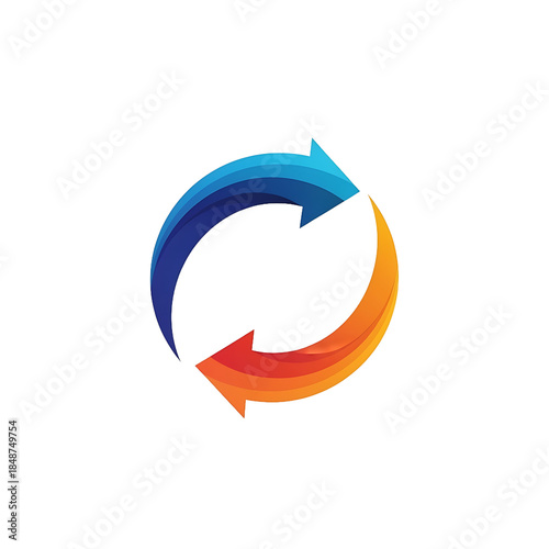 Free Download Abstract circular arrows graphic with gradient colors and transparent background - GFXLoad