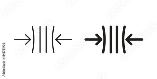 Compress icons designs can be used for mobile, ui, websites