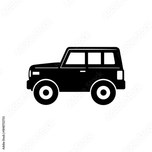 Off Road Suv Design with Bold Form Highlighting Strength and All Terrain Power On white Background Vector illustration