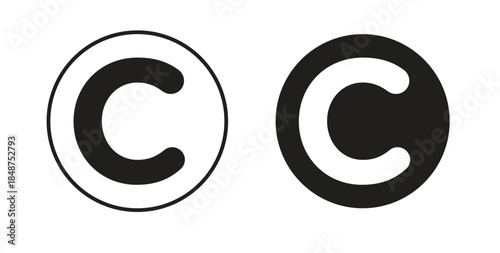 Copyright icons designs can be used for mobile, ui, websites