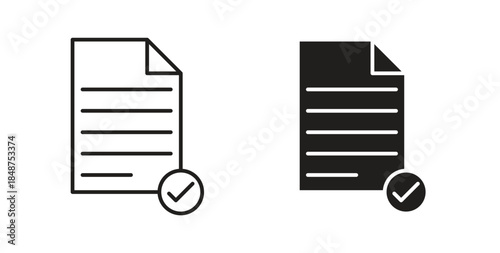 Document accept icons designs can be used for mobile, ui, websites