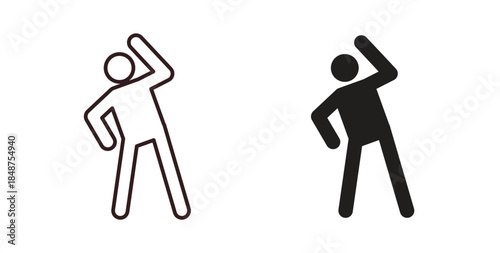 Fitness exercise icons designs can be used for mobile, ui, websites