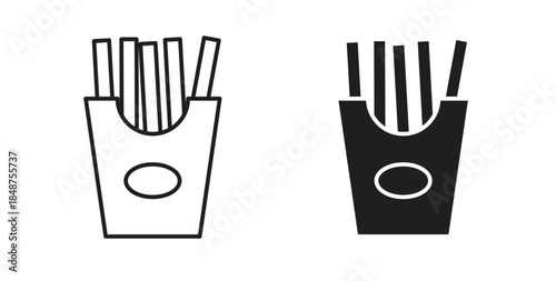 French-fries icons designs can be used for mobile, ui, websites