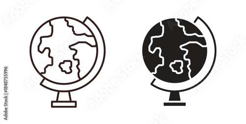 Globe icons designs can be used for mobile, ui, websites