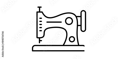 Modern sewing machine in minimalist design for fashion and crafting