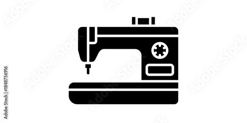 Modern sewing machine icon for fashion and textile projects