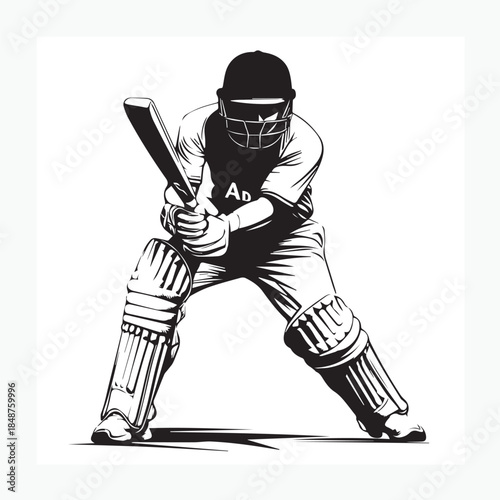 cricket player with bat