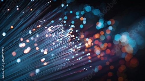 Fiber optics transmit data via light signals for high speed transfer.