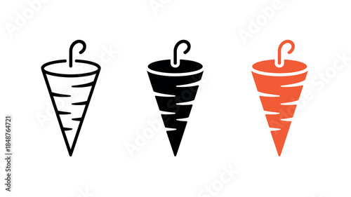 Colorful Tornado Weather Icons Set