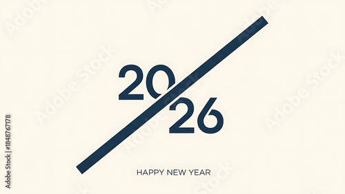 2026 new year concept greeting card design