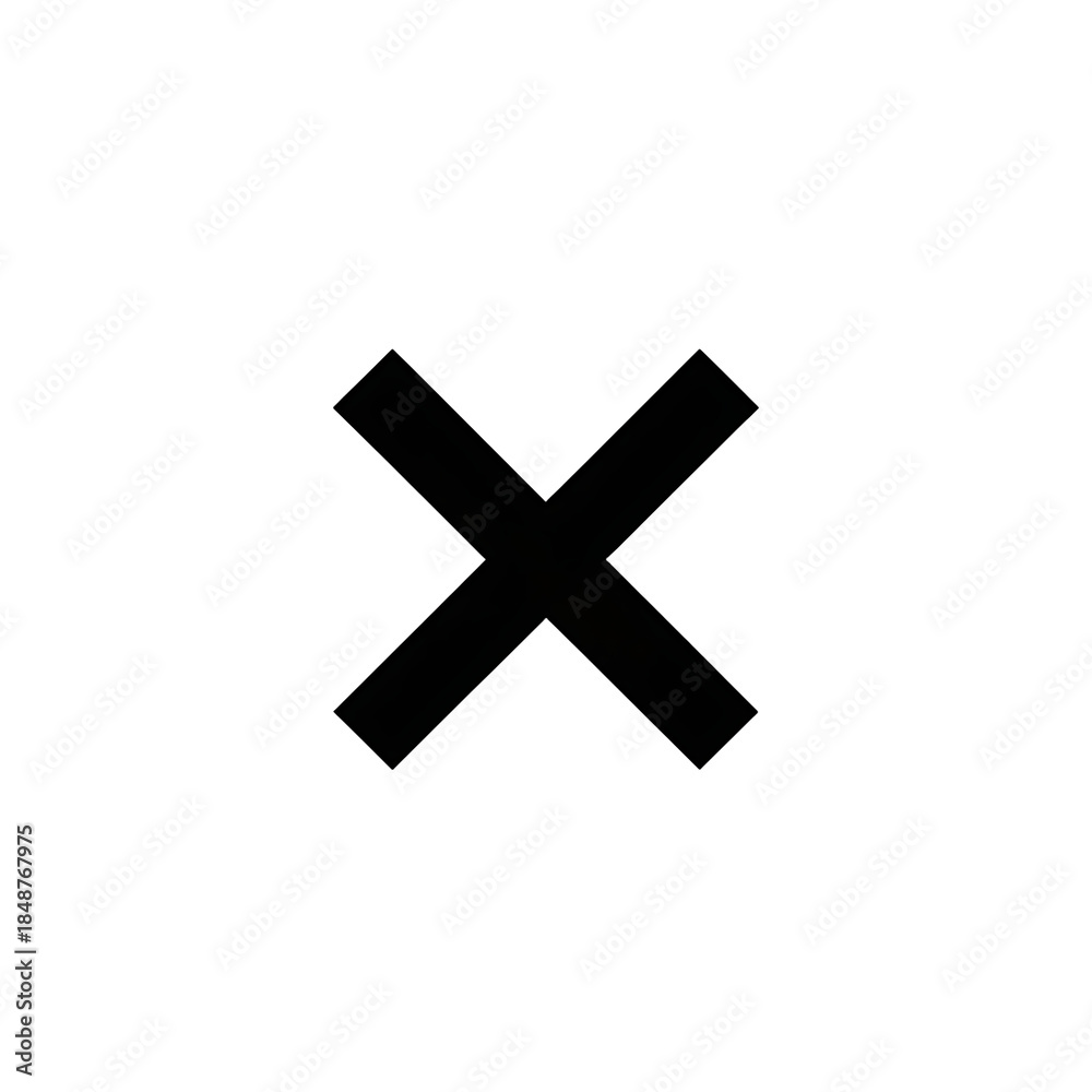 Obraz premium Graphic representation of a crossed sign on a transparent background