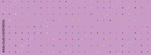 Modern Minimalist Colorful Dots Arrangement on a Subtle Lavender Texture
