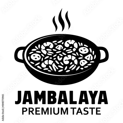 Jambalaya logo vector illustration template