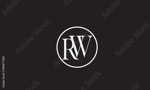 RW, WR, W, R Abstract Letters Logo Monogram