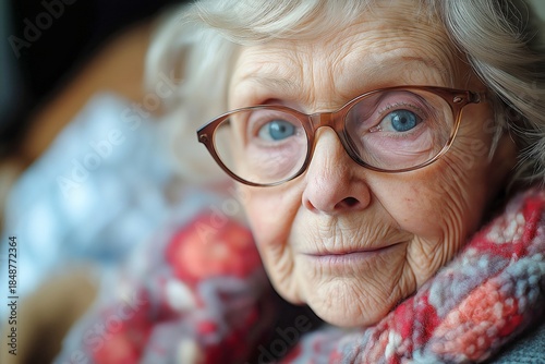 Content Woman Senior People Portrait