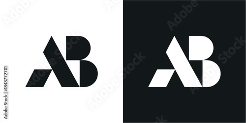 AB Initial Minimalist Logo Brand Vector , Letter Logo Design for Branding
