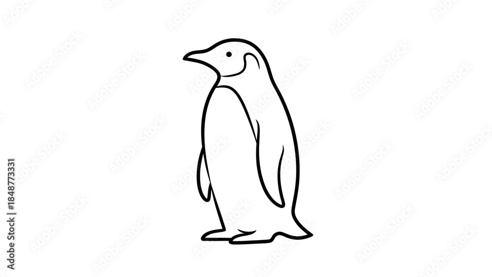 Obraz premium penguin on a white background