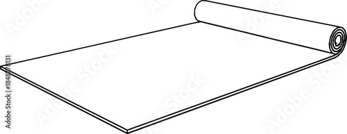 Yoga mat icon silhouette vector
